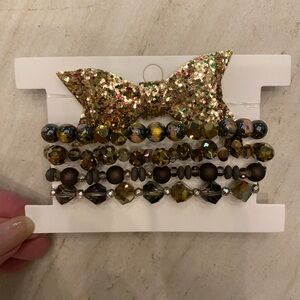 Erimish Brown Gold Bracelet Stack NWT